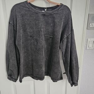 Hayden Black Star Sweatshirt